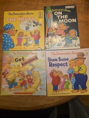 Berenstain Bear Book Lot: Truth, On The Moon, Show Some Respect & Get Involved